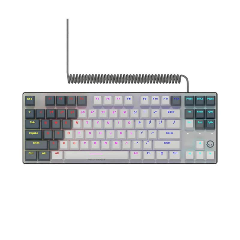 LORGAR Azar 514TKL, Wired RGB mechanical gaming keyboard, white, EN layout - 1