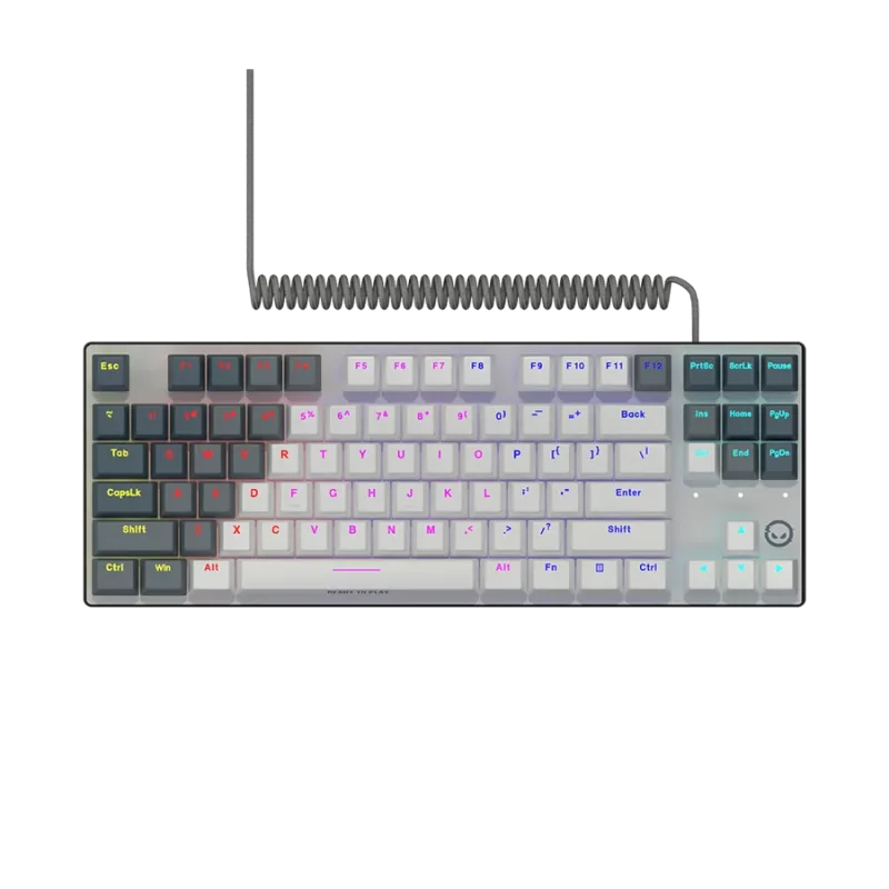 LORGAR Azar 514TKL, Wired RGB mechanical gaming keyboard, white, EN layout - 1