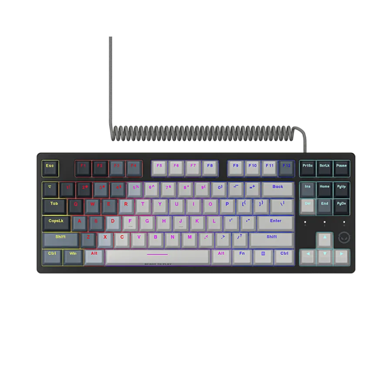 LORGAR Azar 514TKL, Wired RGB mechanical gaming keyboard, white, EN layout - 1