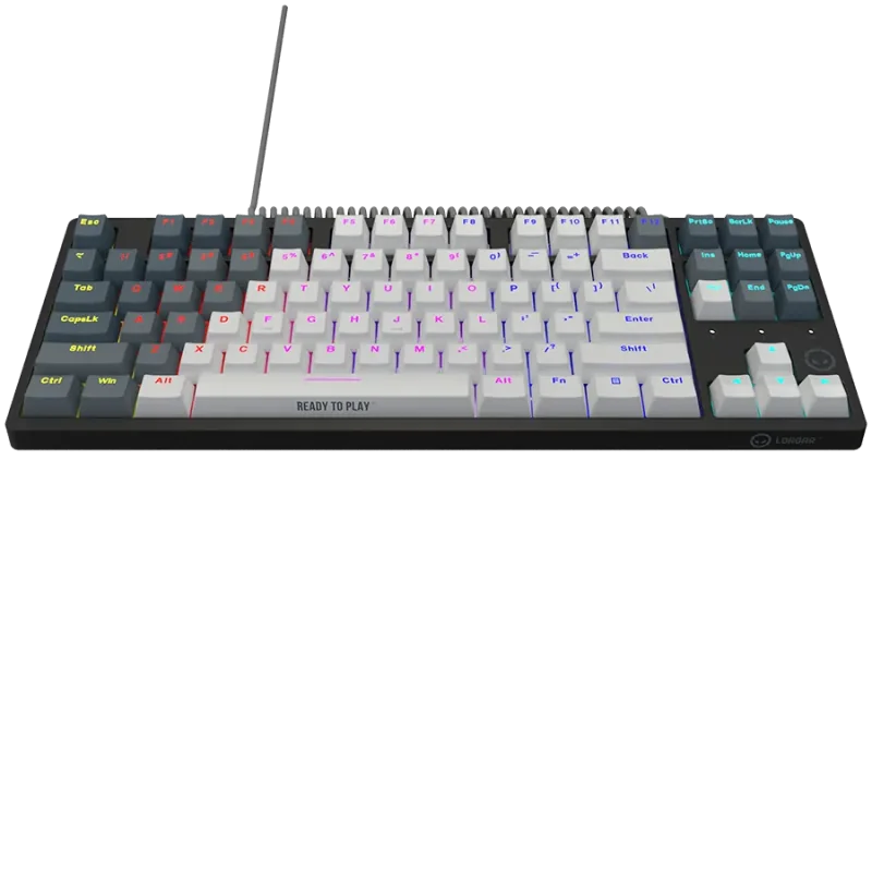 LORGAR Azar 514TKL, Wired RGB mechanical gaming keyboard, white, EN layout - 1