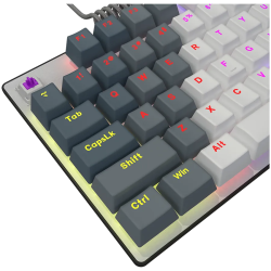 LORGAR Azar 514TKL, Wired RGB mechanical gaming keyboard, white, EN layout - 8