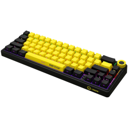 LORGAR KBP70MW, Wireless 65% Mechanical Gaming Keyboard Pro, Black/yellow, EN layout - 2