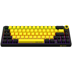 LORGAR KBP70MW, Wireless 65% Mechanical Gaming Keyboard Pro, Black/yellow, EN layout - 3
