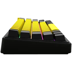LORGAR KBP70MW, Wireless 65% Mechanical Gaming Keyboard Pro, Black/yellow, EN layout - 4
