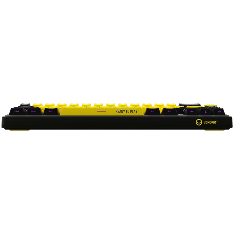 LORGAR KBP70MW, Wireless 65% Mechanical Gaming Keyboard Pro, Black/yellow, EN layout - 1