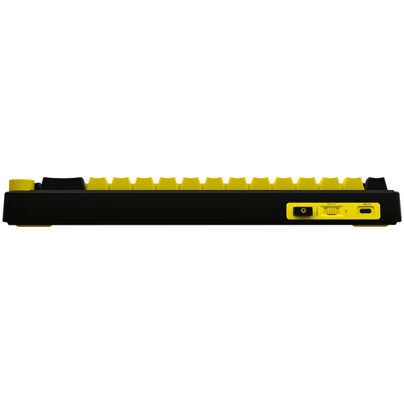 LORGAR KBP70MW, Wireless 65% Mechanical Gaming Keyboard Pro, Black/yellow, EN layout - 1