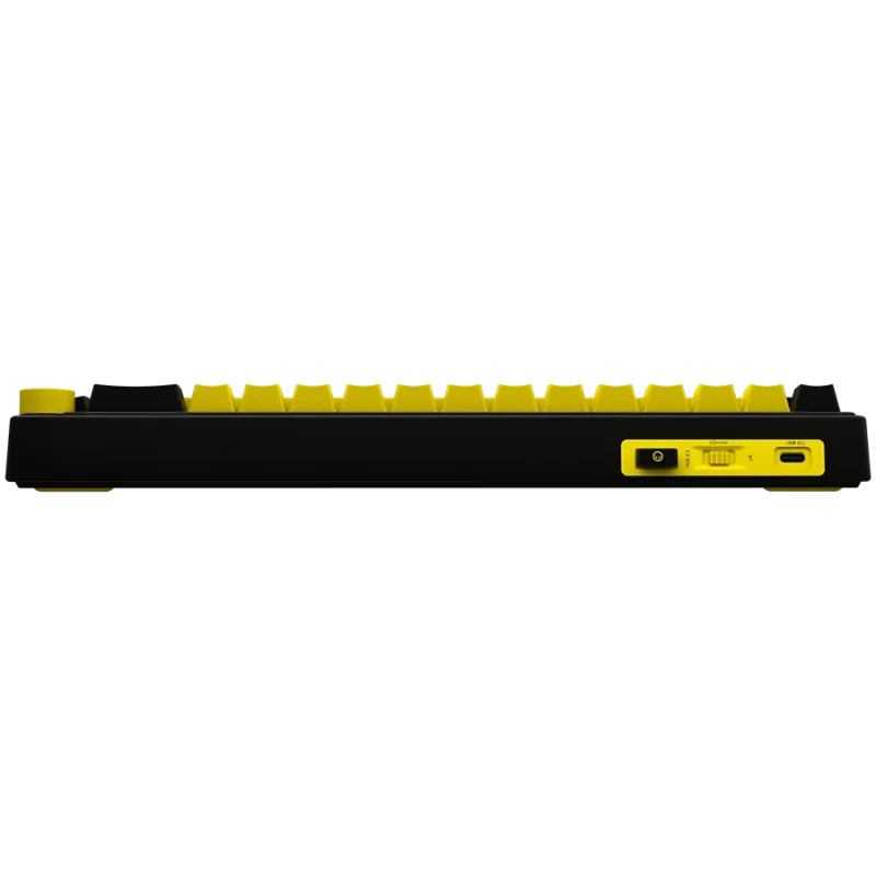 LORGAR KBP70MW, Wireless 65% Mechanical Gaming Keyboard Pro, Black/yellow, EN layout - 1