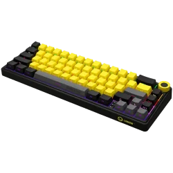 LORGAR KBP70MW, Wireless 65% Mechanical Gaming Keyboard Pro, Black/yellow, EN layout - 7