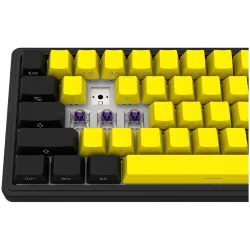 LORGAR KBP70MW, Wireless 65% Mechanical Gaming Keyboard Pro, Black/yellow, EN layout - 8