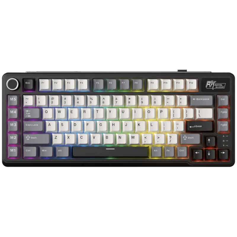ROYAL KLUDGE RK L75 Knight Black Gaming Keyboard Cream switch - 1