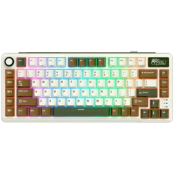 ROYAL KLUDGE RK L75 Palm Green Gaming Keyboard Cream switch - 1