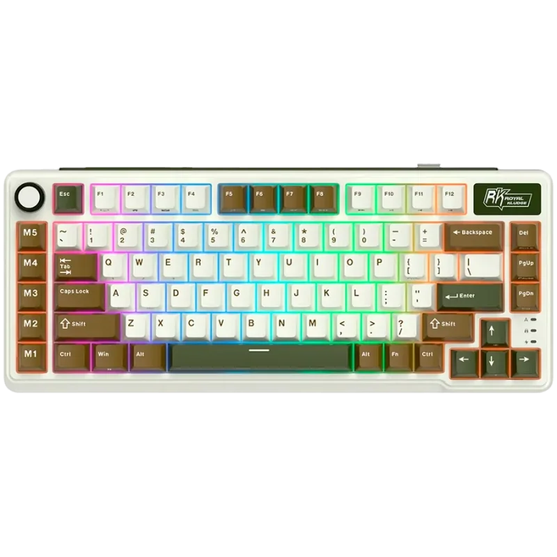 ROYAL KLUDGE RK L75 Palm Green Gaming Keyboard Cream switch - 1