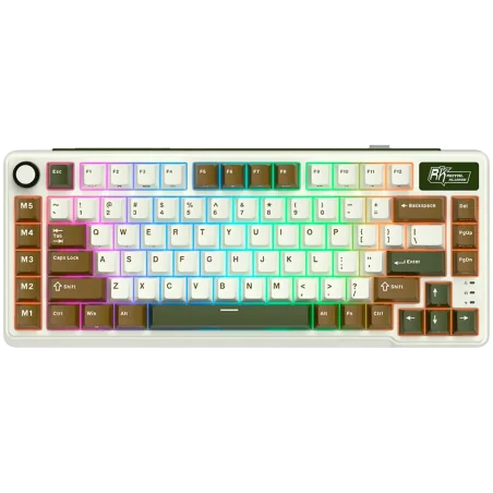 ROYAL KLUDGE RK L75 Palm Green Gaming Keyboard Cream switch - 1