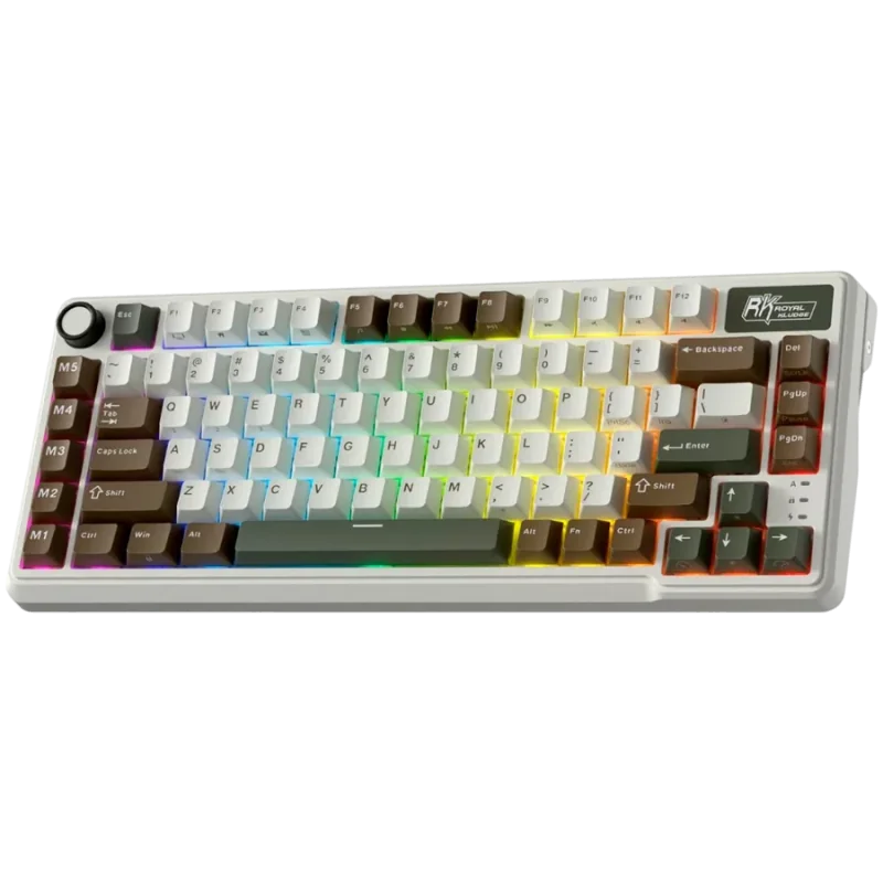 ROYAL KLUDGE RK L75 Palm Green Gaming Keyboard Cream switch - 1