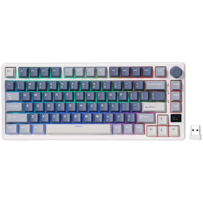 ROYAL KLUDGE RK-M75 Ocean Blue Gaming Keyboard K Sliver switch - 1