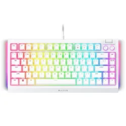 Razer BlackWidow V4 75% White, Gaming Keyboard, US Layout, Hot-swappable Design, Compact 75% Layout with Aluminum Case, Mechanic