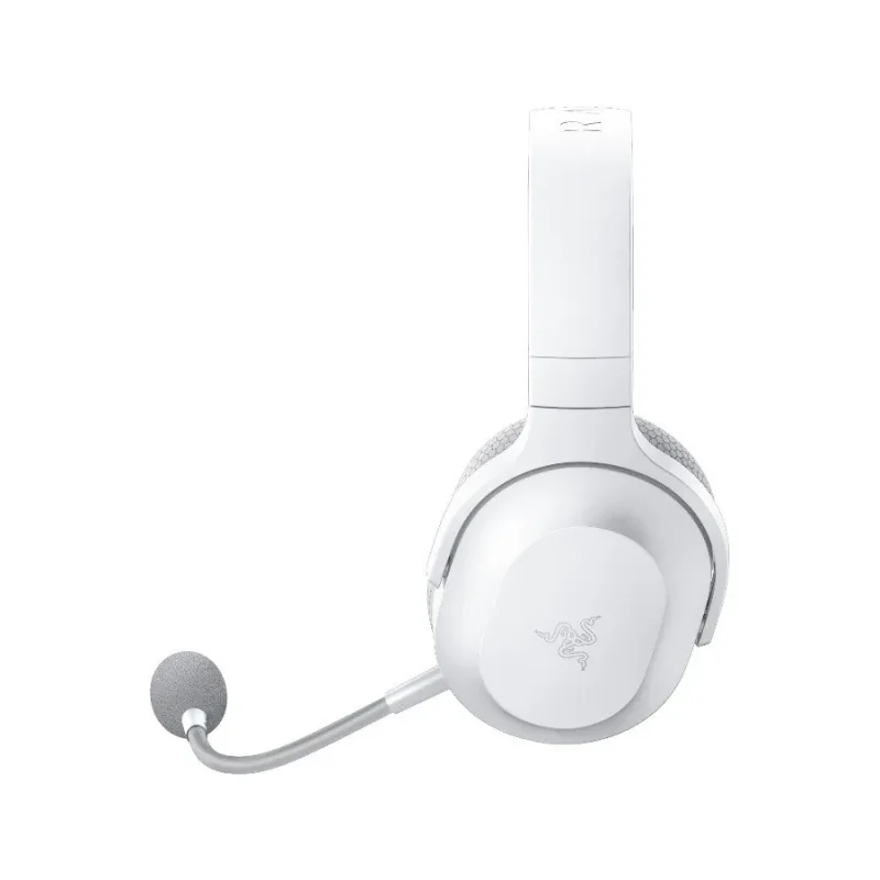 Razer Barracuda X Mercury White Wireless Multi-platform Gaming and Mobile Headset, Razer TriForce 40mm Drivers, Detachable Hyper