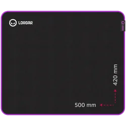 Lorgar Main 315, Gaming mouse pad, High-speed surface, Purple anti-slip rubber base, size: 500mm x 420mm x 3mm, weight 0.39kg - 