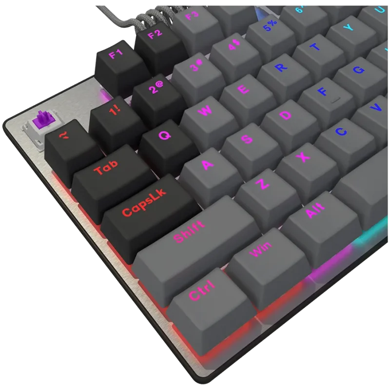 LORGAR Azar 514TKL, Wired RGB mechanical gaming keyboard, black, EN layout - 1