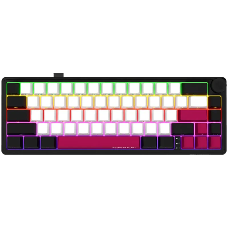 LORGAR KBP70MW, Wireless 65% Mechanical Gaming Keyboard Pro, Black/red, EN layout - 1