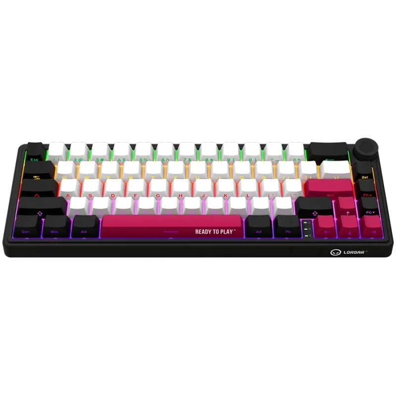 LORGAR KBP70MW, Wireless 65% Mechanical Gaming Keyboard Pro, Black/red, EN layout - 1