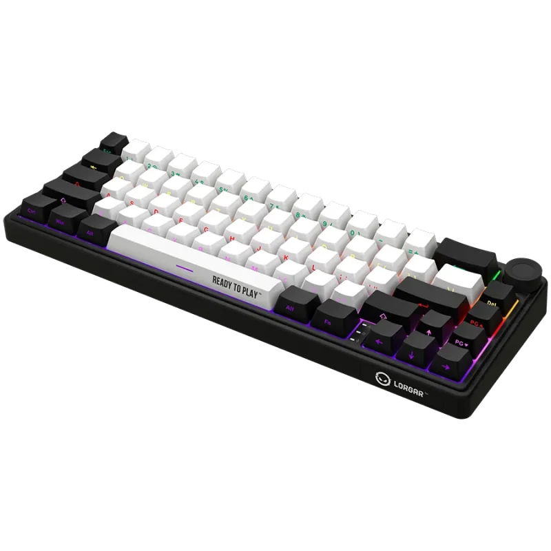 LORGAR KBP70MW, Wireless 65% Mechanical Gaming Keyboard Pro, Black/red, EN layout - 1