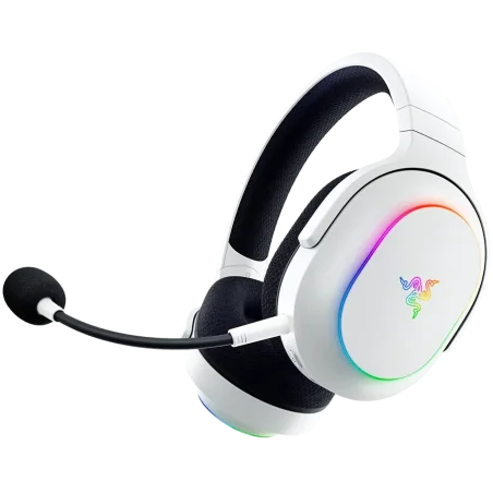Razer Barracuda X Chroma, Gaming Headset, White, Oval Ear Cushions, 2.4 GHz Wireless / Bluetooth, Breathable Fabric with Memory 