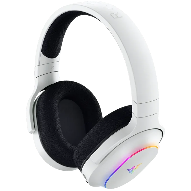 Razer Barracuda X Chroma, Gaming Headset, White, Oval Ear Cushions, 2.4 GHz Wireless / Bluetooth, Breathable Fabric with Memory 