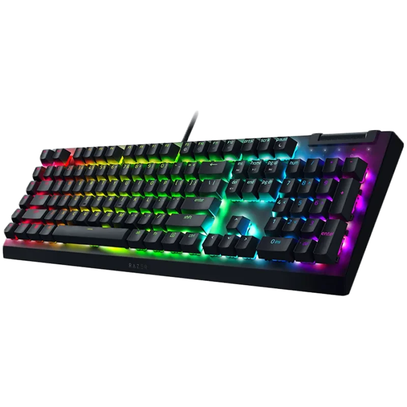 Razer BlackWidow V4 X Mechanical Gaming Keyboard, US Layout, Green Switch, Razer Chroma™ RGB, 6 Macro Keys, Lubricated Stabilize