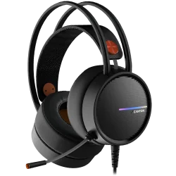CANYON INTERCEPTOR GH-8A, Gaming headset 3.5mm jack plus USB connector for LED backlight, adjustable microphone and volume contr