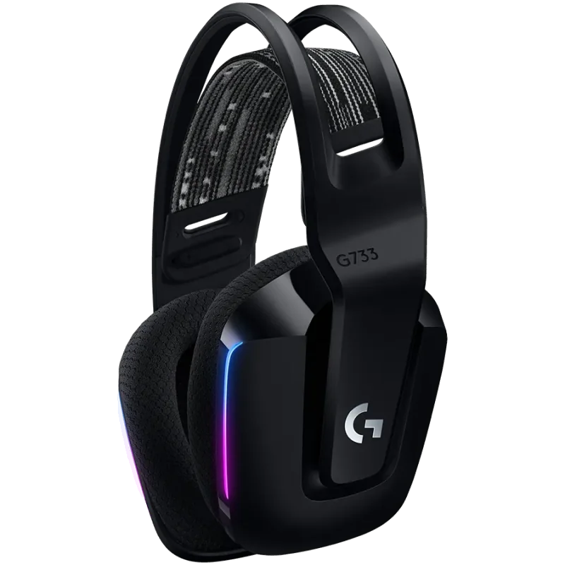 LOGITECH G733 LIGHTSPEED Wireless RGB Gaming Headset - BLACK - 1