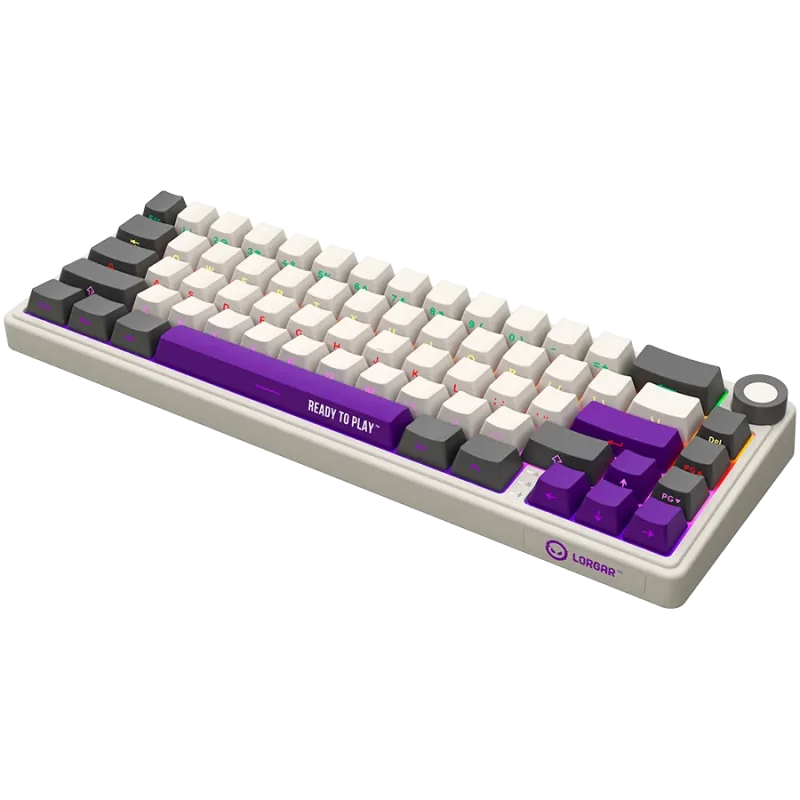 LORGAR KBP70MW, Wireless 65% Mechanical Gaming Keyboard Pro, Beige, EN layout - 1