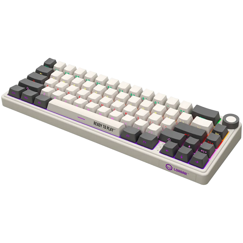LORGAR KBP70MW, Wireless 65% Mechanical Gaming Keyboard Pro, Beige, EN layout - 1
