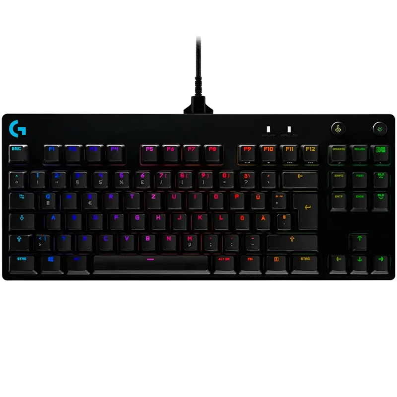 LOGITECH G PRO TKL Corded Mechanical Gaming Keyboard - BLACK - US INT'L - USB - CLICKY - 1