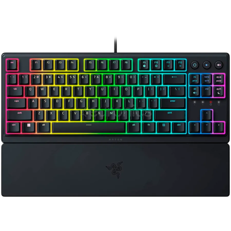Razer Ornata V3 Tenkeyless, Low Profile Gaming Keyboard, US Layout, 8 Razer Chroma™ RGB Lighting Zones, Dedicated Media Keys, UV