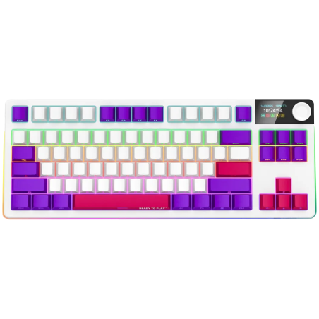 LORGAR KBP70TKLW, Wireless TKL Mechanical Gaming Keyboard Pro, White, EN layout - 1