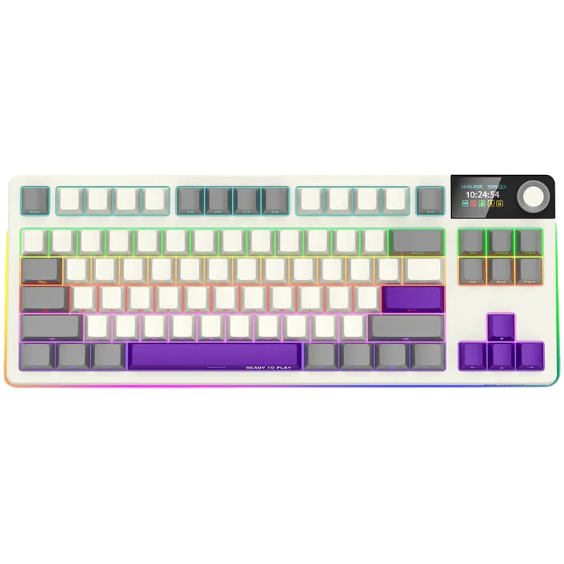 LORGAR KBP70TKLW, Wireless TKL Mechanical Gaming Keyboard Pro, Beige, EN layout - 1