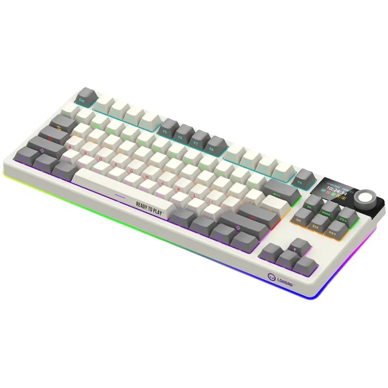 LORGAR KBP70TKLW, Wireless TKL Mechanical Gaming Keyboard Pro, Beige, EN layout - 1