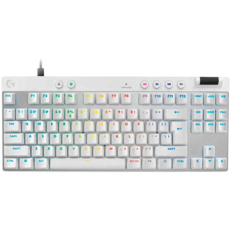 LOGITECH G PRO X TKL RAPID Gaming Keyboard - WHITE - US INT'L - USB - EMEA28i-935 - LINEAR - 1