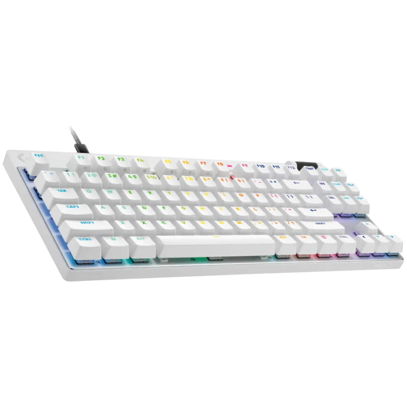 LOGITECH G PRO X TKL RAPID Gaming Keyboard - WHITE - US INT'L - USB - EMEA28i-935 - LINEAR - 1