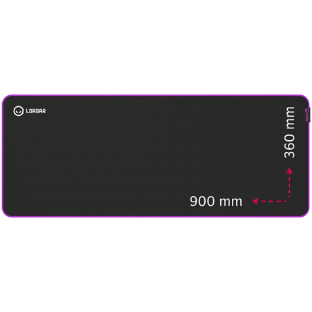 Lorgar Main 319, Gaming mouse pad, High-speed surface, Purple anti-slip rubber base, size: 900mm x 360mm x 3mm, weight 0.6kg - 1