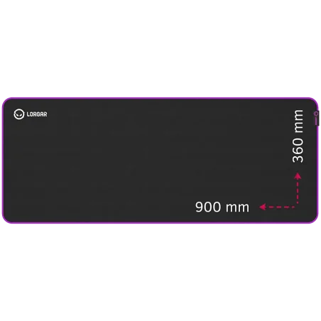 Lorgar Main 319, Gaming mouse pad, High-speed surface, Purple anti-slip rubber base, size: 900mm x 360mm x 3mm, weight 0.6kg - 1