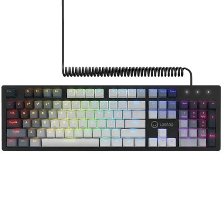 LORGAR Azar 514, Wired mechanical gaming keyboard, RGB backlight, 1680000 colour variations, 18 modes, keys number: 104, 50M cli