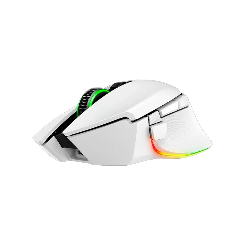 Razer Basilisk V3 Pro 35K, White, Gaming Mouse, HyperSpeed Wireless, Bluetooth, Focus Pro 35K Optical Sensor Gen-2, 35000 DPI, C