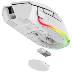 Razer Basilisk V3 Pro 35K, White, Gaming Mouse, HyperSpeed Wireless, Bluetooth, Focus Pro 35K Optical Sensor Gen-2, 35000 DPI, C