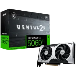 MSI Video Card NVIDIA GeForce RTX 5060 Ti 8G VENTUS 2X OC PLUS, 8GB GDDR7, 128-bit, 2617 MHz Boost, 4608 CUDA Cores, PCIe 5.0 (x