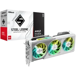 ASROCK Video Card AMD Radeon RX 9070 XT Steel Legend 16GB GDDR6 256-bit HDMI 3x DP - 1
