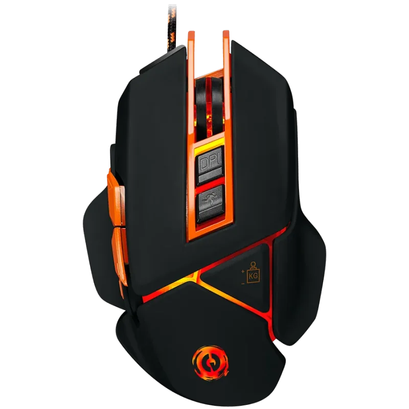 CANYON Optical gaming mouse, adjustable DPI setting 800/1000/1200/1600/2400/3200/4800/6400, LED backlight, moveable weight slot 