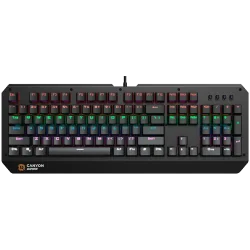 CANYON Hazard GK-6, Wired multimedia gaming keyboard with lighting effect, 108pcs rainbow LED, Numbers 104keys, EN double inject