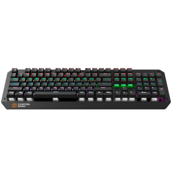 CANYON Hazard GK-6, Wired multimedia gaming keyboard with lighting effect, 108pcs rainbow LED, Numbers 104keys, EN double inject
